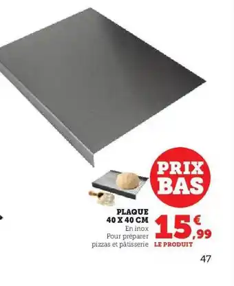 Hyper U Plaque 40 x 40 cm offre