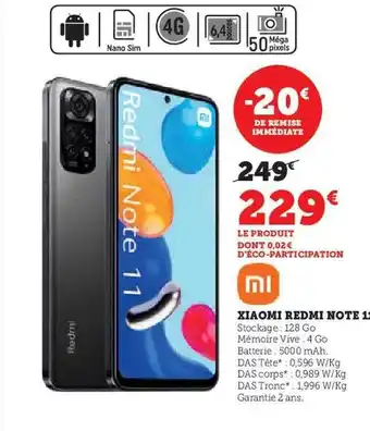 Hyper U Xiaomi redmi note 11 offre