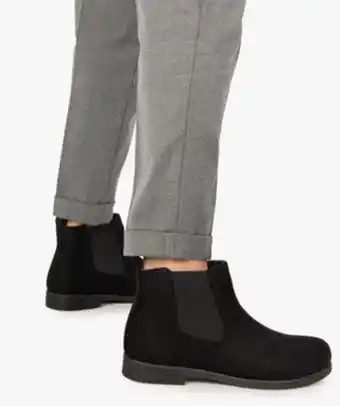 Gémo Boots femme style chelsea à talon plat dessus suédine unie vue1 - gemo (casual) - gemo offre