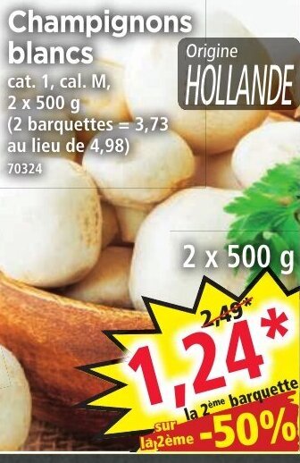 Norma Champignons Blancs offre