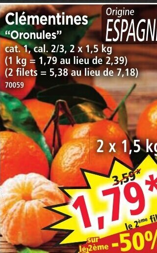 Norma Clémentines offre