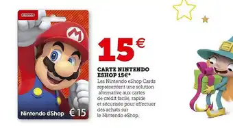 Hyper U Carte nintendo eshop offre