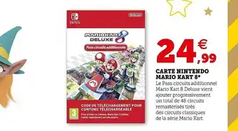 Hyper U Carte nintendo mario kart 8 offre