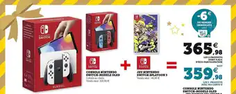 Hyper U Console nintendo switch-modèle oled + jeu nintendo switch splatoon 3 offre
