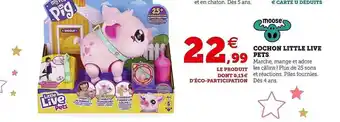 Hyper U Cochon little live pets offre