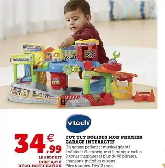 Hyper U Tut tut bolides mon premier garage intéractif vtech offre