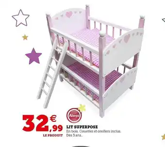 Hyper U Lit superposé aloya offre