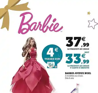Hyper U Barbie joyeux noël offre