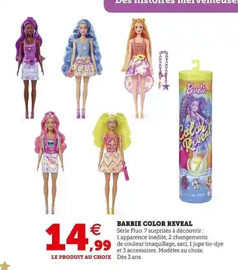Hyper U Barbie color reveal offre