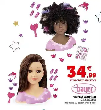 Hyper U Tête à coiffer charlène bayer offre