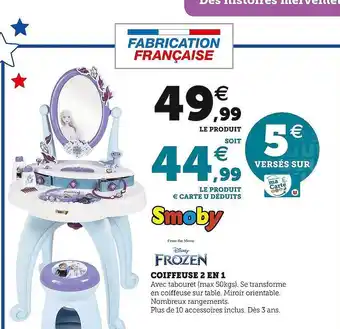 Hyper U Coiffeuse 2 en 1 smoby offre