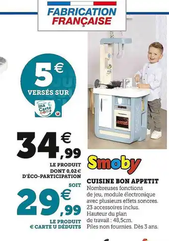 Hyper U Cuisine bon appétit smoby offre