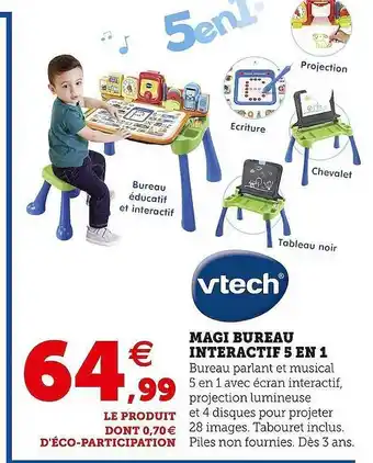 Hyper U Magi bureau interactif 5 en 1 vtech offre