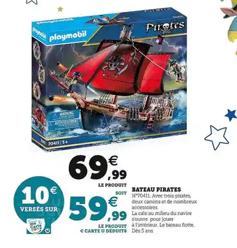 Hyper U Bateau pirates playmobil offre