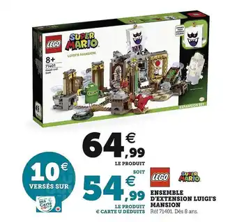 Hyper U Ensemble d'extension luigi's mansion lego super mario offre