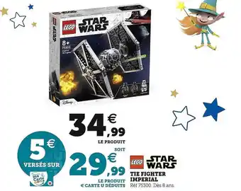 Hyper U Tie fighter impérial lego star wars offre
