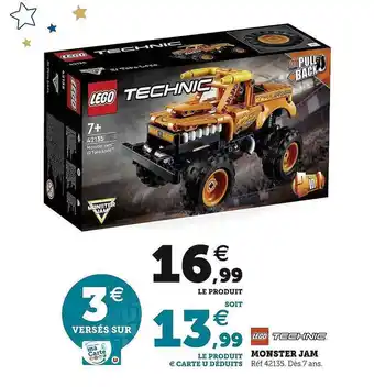 Hyper U Monster jam lego technic offre