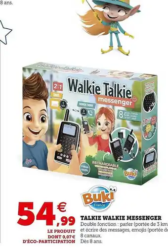 Talkie walkie messenger buki