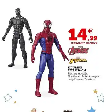 Hyper U Figurine titan 30 cm avengers, spiderman offre