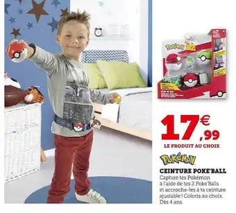 Hyper U Ceinture poke'ball pokémon offre
