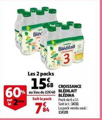 Auchan Croissance blédilait blédina offre