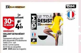 Auchan Collant ultra résist dim offre