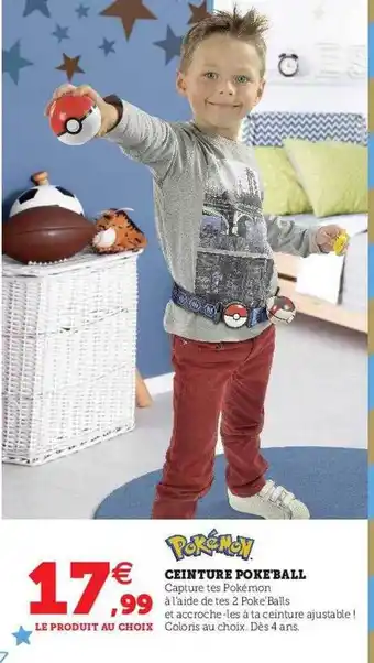 Hyper U Ceinture pokéball pokémon offre