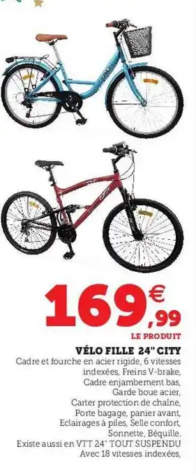 Hyper U Vélo fille 24 offre
