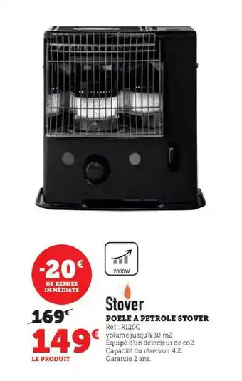 Hyper U Poêle à pétrole stover offre