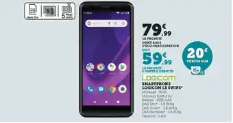 Hyper U Smartphone logicom le swipe offre