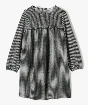 Gémo Robe fille ample à manches longues et volant vue1 - gemo (enfant) - gemo offre