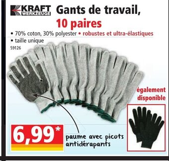 Norma Gants de Travail 10 Paires offre