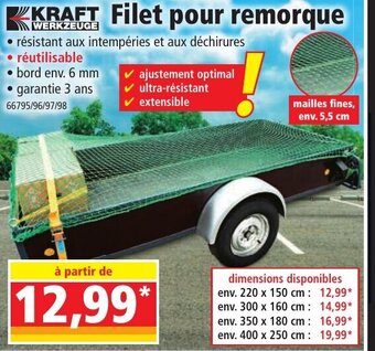 Norma Filet Pour Remorque offre