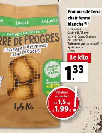 Lidl Pommes de Terre Chair Ferme Blanche offre