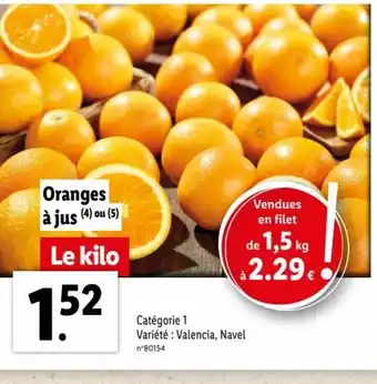 Lidl Oranges à Jus offre