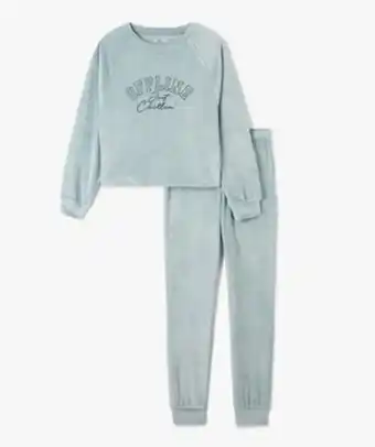 Gémo Pyjama fille en velours avec inscription vue1 - gemo (junior) - gemo offre