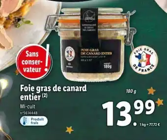 Foie Gras de Canard Entier
