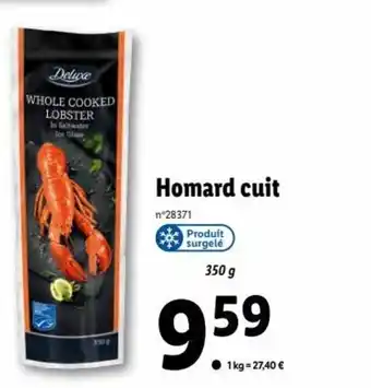 Lidl Homard Cuit offre