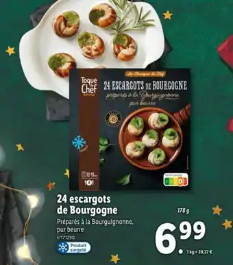 Lidl 24 Escargots de Bourgogne offre