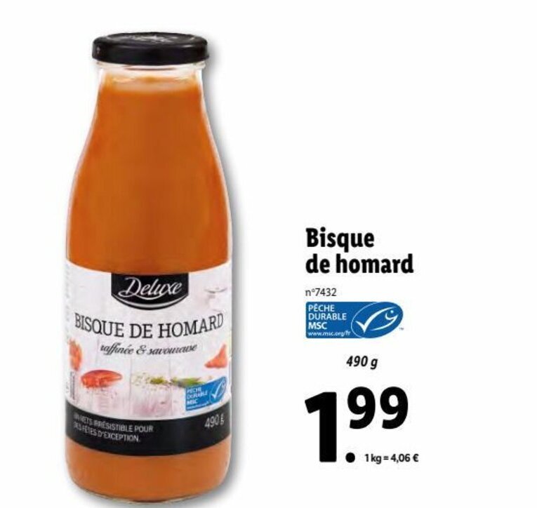 Promo Bisque de Homard chez Lidl