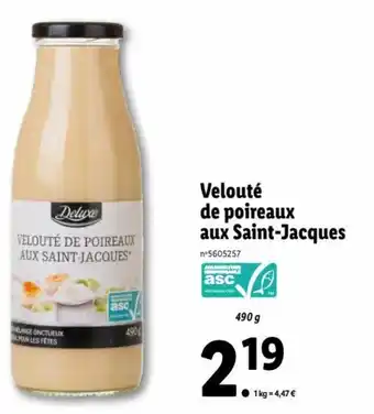 Lidl Velouté de Poireaux aux Saint-Jacques offre