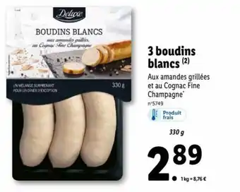 Lidl 3 Boudins Blancs offre