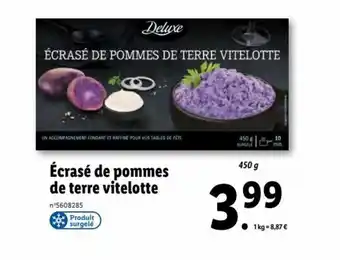 Lidl Écrasé de Pommes de Terre Vitelotte offre
