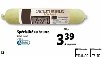 Lidl Spécialité au Beurre offre