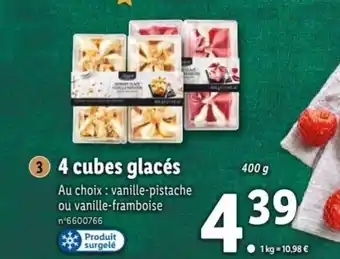 Lidl 4 Cubes Glacés offre