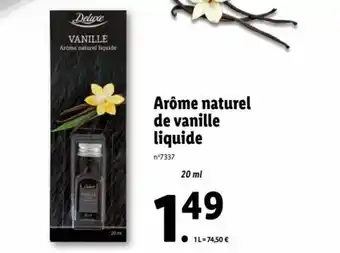 Lidl Arôme Naturel De Vanille Liquide offre