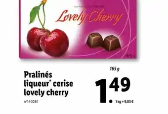 Lidl Pralinés Liqueur' Cerise Lovely Cherry offre