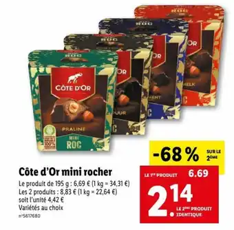 Lidl Côte d'Or Mini Rocher offre