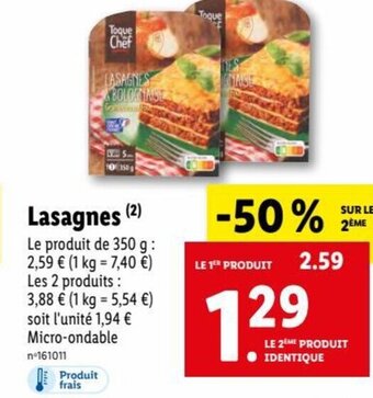 Lidl Lasagnes offre