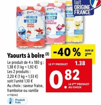 Lidl Yaourts à Boire offre